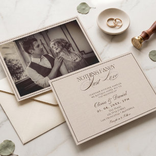 Invitation Élégant Mariage Photo de Style Victorien Ancien