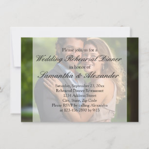 Invitation Élégant Mariage photo de superposition de Sheer