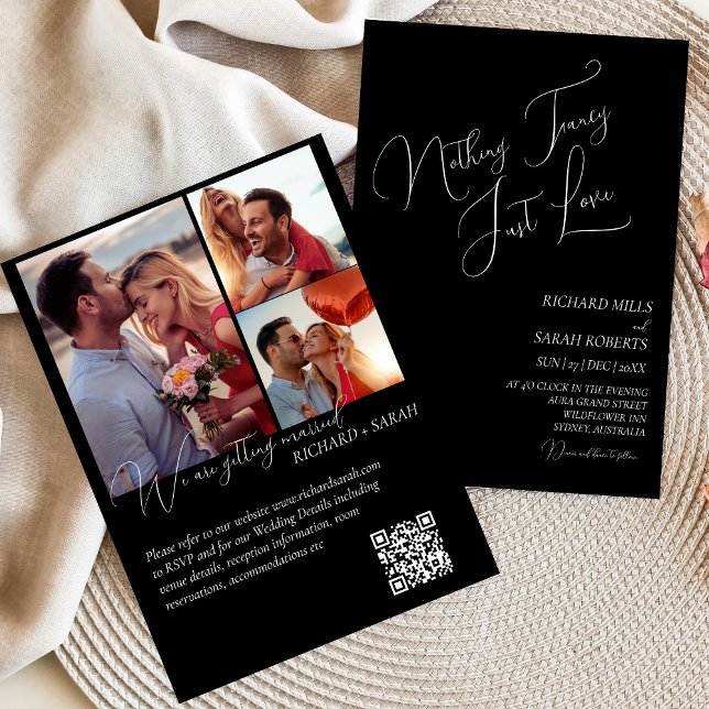 Invitation Élégant Mariage photo personnalisé moderne simple (Créateur téléchargé)