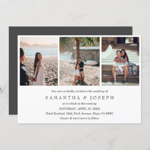 Invitation Élégant Mariage photo simple personnalisé 3