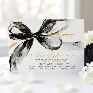 Invitation Élégant Mariage Romantique Moderne avec un Nœud No