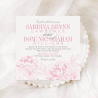 Élégant Mariage rose gris floral pivoine