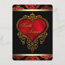 Élégant Mariage rouge noir et or