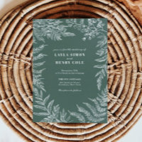 Élégant Mariage vert de la feuille de fougère