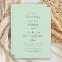 Élégant Mariage vert de la menthe