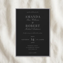 Elegant Matte Black Classic Old Money Wedding