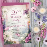 Invitation Elegant Mauve | Multi 21st Birthday Party Floral<br><div class="desc">Celebrate a meaningful birthday milestone with this elegant floral invitation design. Featuring a soft botanical garden aesthetic with romantic wildflowers, delicate greenery, and graceful typography, this invitation is perfect for milestone birthdays of any age—from 18th and 21st celebrations to 30th, 40th, 50th, and beyond. The refined oval frame and painterly...</div>