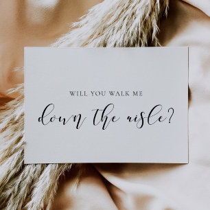 Invitation Élégant Me pousserez-vous dans le couloir de la pr