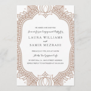 Invitation Elegant Mehndi Mariage Engagement Party