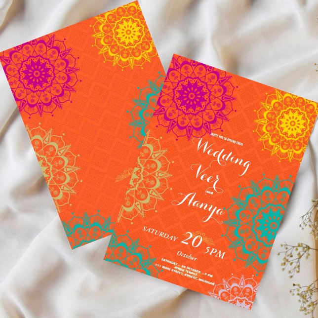 Invitation Elegant Mehndi Wedding Invite (Créateur téléchargé)
