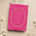 Invitation Elegant Mehndi Wedding Invite<br><div class="desc">Henna inspecred wedding design in rose and gold. For matching rsvp cards,  invites,  annonces,  postage et other matching items click the link below to view the entire Elegant Mehndi Collection.</div>