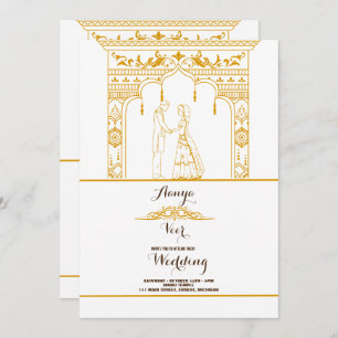 Invitation Elegant Mehndi Wedding Invite