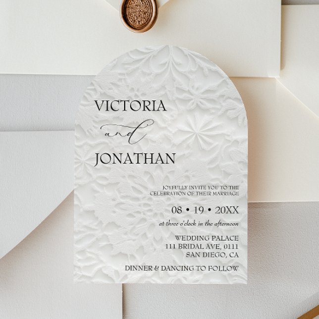 Invitation Elegant Minimal Black & White Winter Wedding  (Créateur téléchargé)
