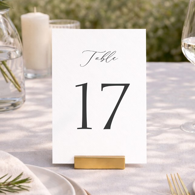 Invitation Elegant Minimal Table Numbers 1–19 (Créateur téléchargé)