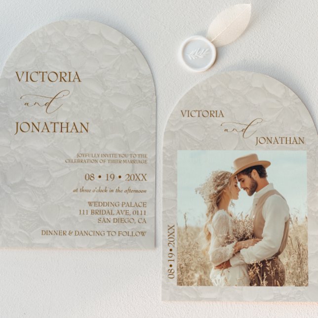 Invitation Élégant minimal Terracotta Mariage neutre (Créateur téléchargé)