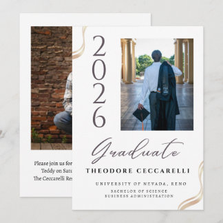 Invitation Elegant Minimalist Graduation Announcement