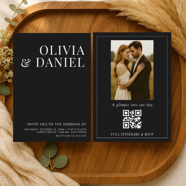 Invitation Elegant Minimalist Photo Wedding (Créateur téléchargé)