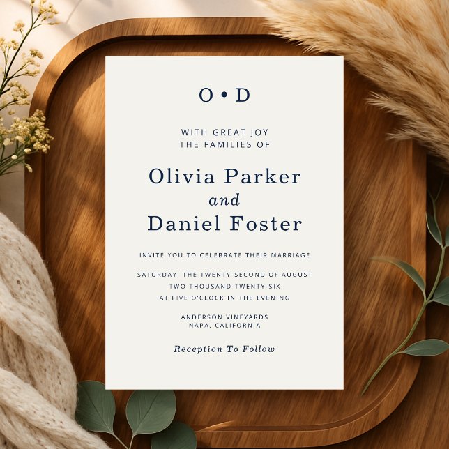 Invitation Elegant Minimalist Wedding (Créateur téléchargé)