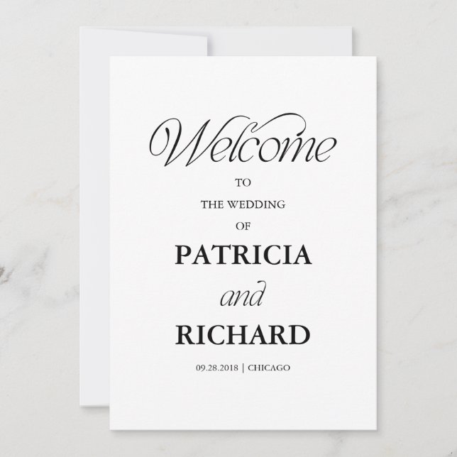 Invitation Elegant Minimalist Wedding Ceremony Program (Devant)