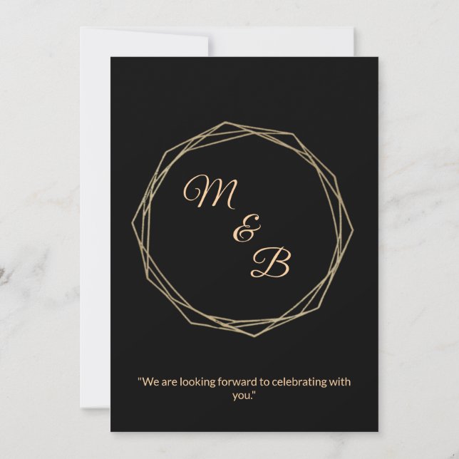 Invitation "Elegant Minimalist Wedding Invitation" (Dos)