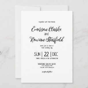Invitation Élégant minimaliste éditable Mariage