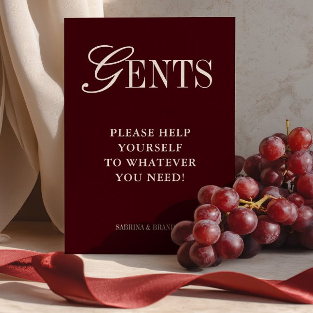 Invitation Élégant minimaliste Gents Salle de bain Panier Sig (Elegant Minimalist Gents Bathroom Basket Sign)