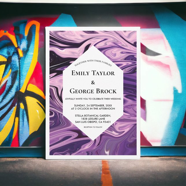 Invitation Élégant minimaliste géométrique Galaxie Art chic M (Créateur téléchargé)