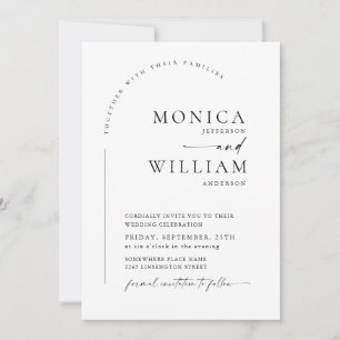 Invitation Élégant minimaliste Mariage de calligraphie