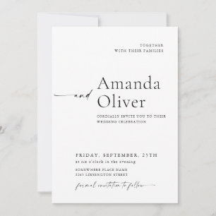 Invitation Élégant minimaliste Mariage de calligraphie