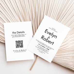 Invitation Élégant minimaliste Mariage formel arrière et avan