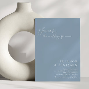 Invitation Élégant minimaliste moderne Dusty Mariage de scrip