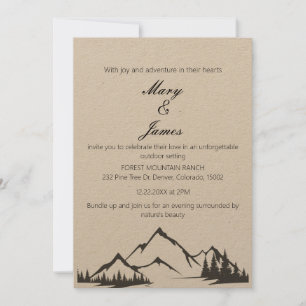 Invitation Élégant minimaliste moderne Mariage noir de montag