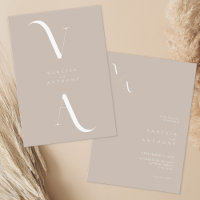 Élégant minimaliste moderne Taupe Mariage