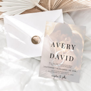 Invitation Élégant minimaliste photo Mariage moderne