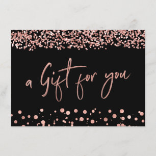 Invitation Élégant minimaliste Rose Gold Certificats cadeaux