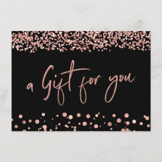 Invitation Élégant minimaliste Rose Gold Certificats cadeaux