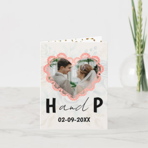 Invitation Élégant minimaliste Script Monogramme Mariage phot