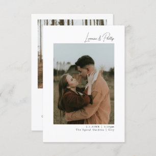 Invitation Élégant minimaliste simple Mariage photo