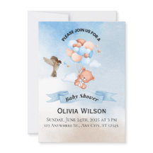 Élégant Modèle d'invitation Baby shower