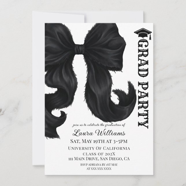 Invitation Elegant Modern Graduation (Devant)