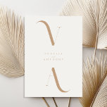Invitation Elegant Modern Minimalist Ivory and Tan Wedding<br><div class="desc">Modern Minimalist Ivory and Tan Wedding Invitation. Features elegant monogram typography and minimal graphic design. Personalize text with all the details of your special day.</div>