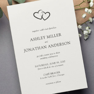 Invitation Élégant Moderne Éléments simples Mariage