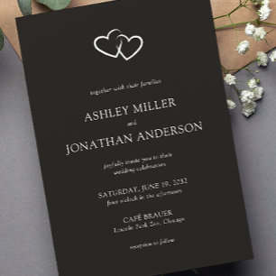 Invitation Élégant Moderne Éléments simples Mariage