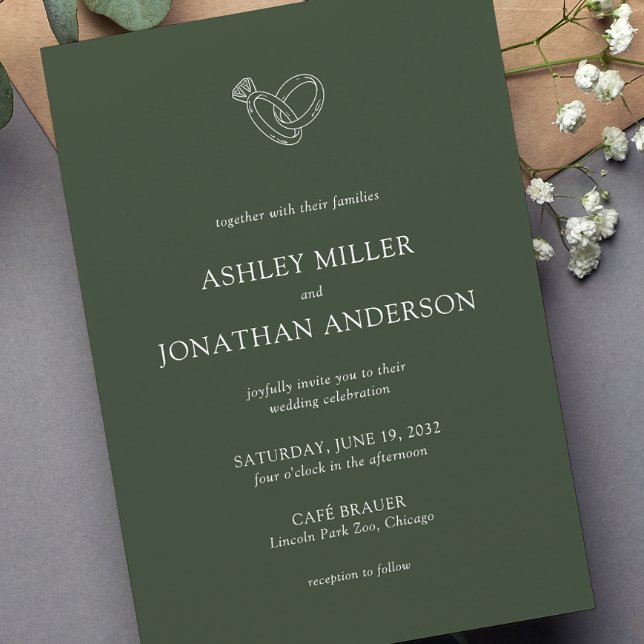 Invitation Élégant Moderne Éléments simples Mariage (Créateur téléchargé)