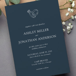 Invitation Élégant Moderne Éléments simples Mariage