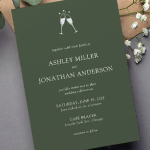 Invitation Élégant Moderne Éléments simples Mariage