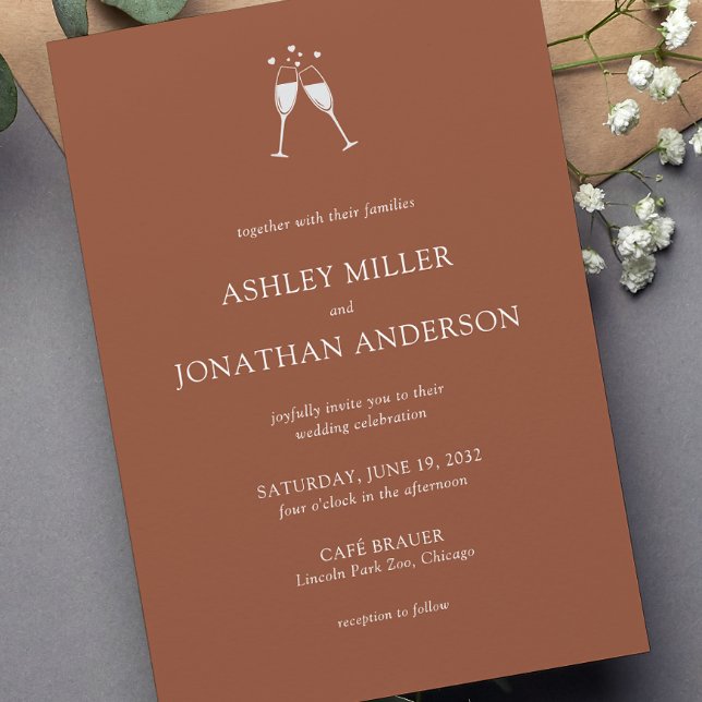 Invitation Élégant Moderne Éléments simples Mariage (Créateur téléchargé)