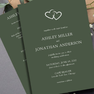 Invitation Élégant Moderne Éléments simples Mariage tout-en-u