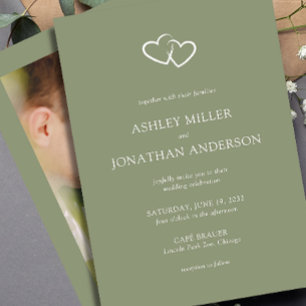 Invitation Élégant Moderne Éléments simples Photo Mariage