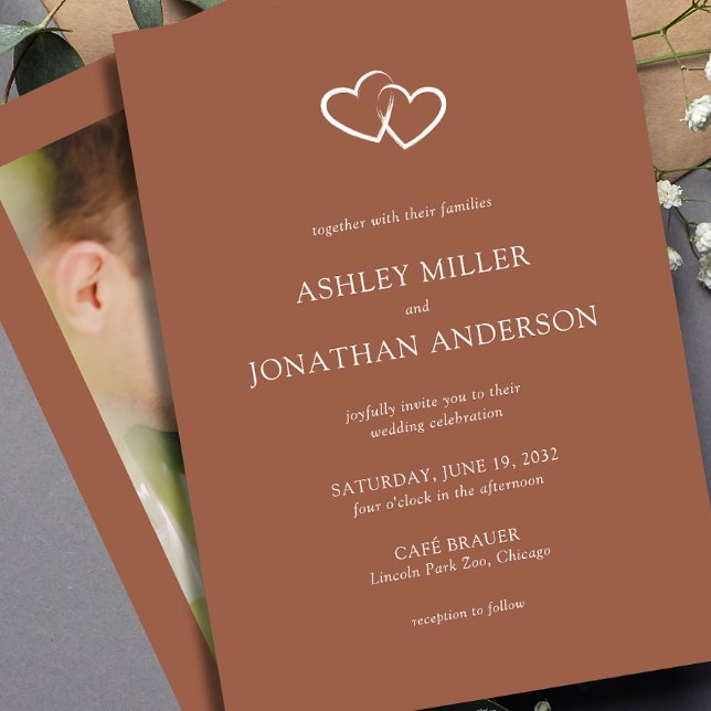 Invitation Élégant Moderne Éléments simples Photo Mariage (Créateur téléchargé)